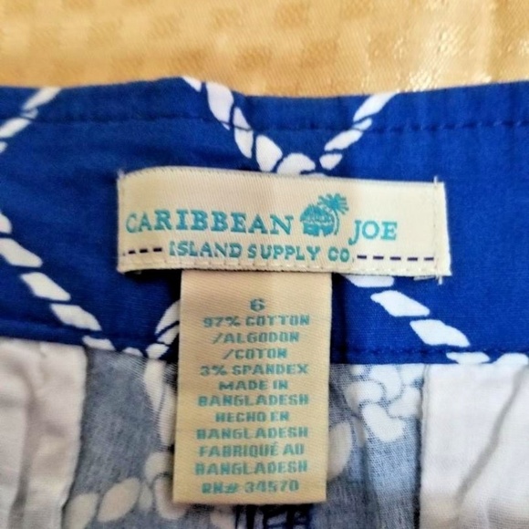 Caribbean-Joe-Rope-Print-Cobalt-Blue-Shorts sz.6 - Picture 5 of 6